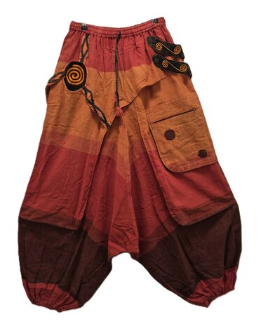 Harembroek 'rokje' blok - rood