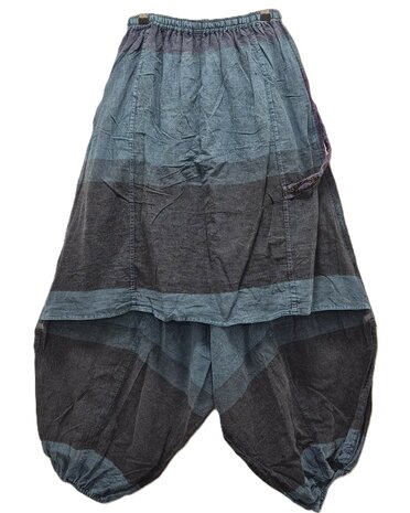 Harembroek 'rokje' blok - petrol paars