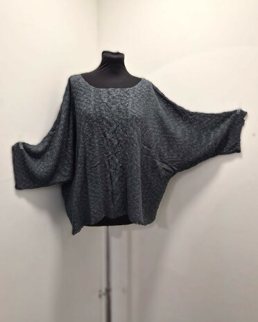 Billy trui Irma kabel - donker grijs