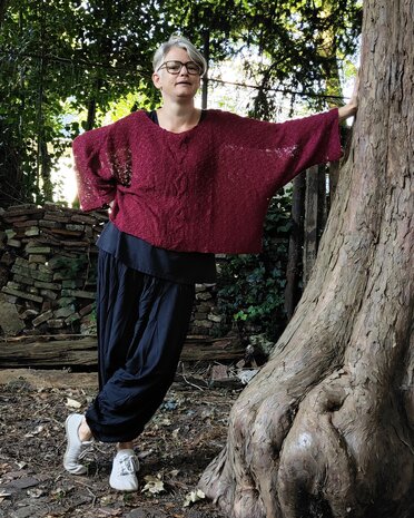 Billy trui Irma kabel - kobalt blauw