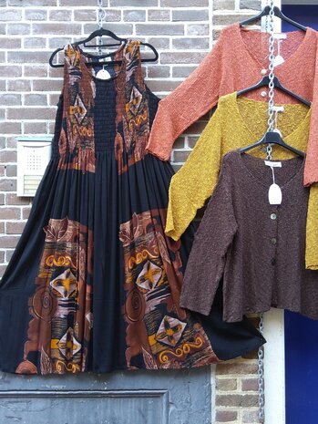 Jurk Kareta zwart bruin