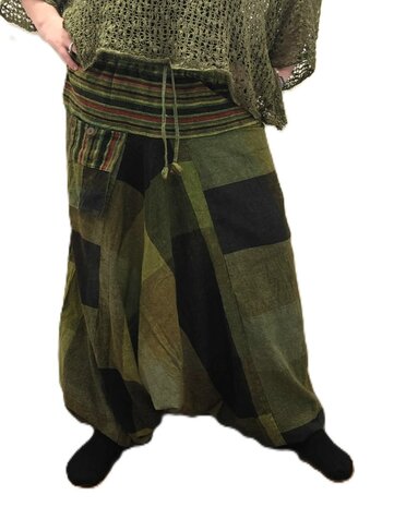 Harembroek zakje patch groen