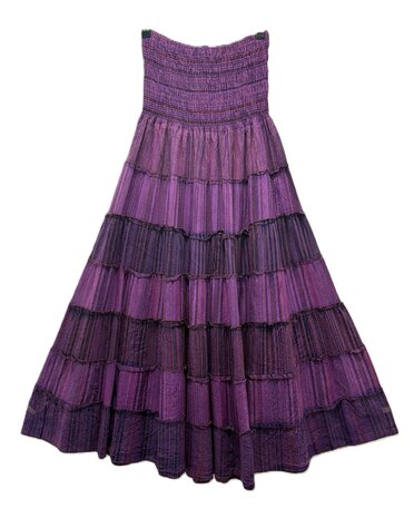 Rok katoen stroken - paars 2