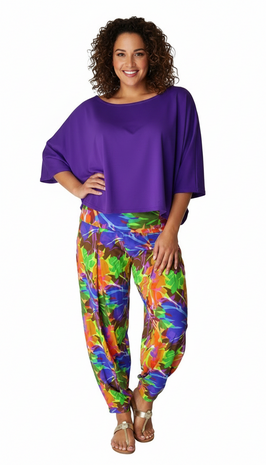 Broek Lia - bio katoen - multi