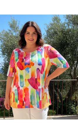 A-lijn shirt korte mouw - bio - multi