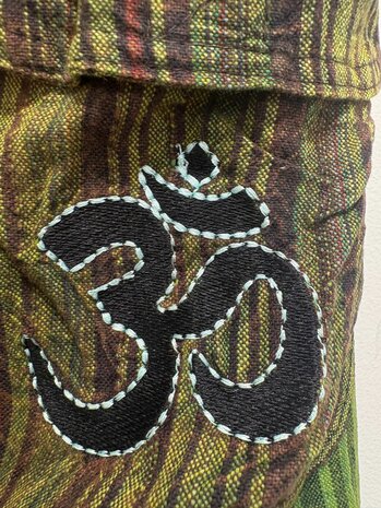 Broek katoen ohm patch - groen