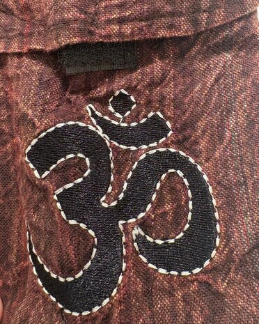 Broek katoen ohm patch - rood bruin