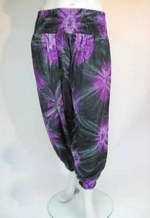 Broek Blyss L - Paars tie dye