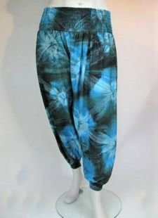 Broek Blyss L - Petrol tie die