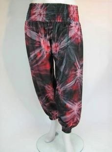 Broek Blyss L - Rood tie dye