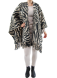 Boris omslag poncho fleece print