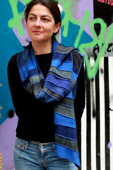 Grijs, blauw, lavendel, viscose sjaal - Liz Grijs, blauw, lavendel, viscose sjaal - Liz