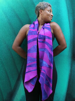 Paars fuchsia viscose sjaal - Liz Paars fuchsia viscose sjaal - Liz