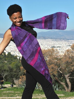 Paarse viscose sjaal - Liz Paarse viscose sjaal - Liz