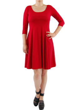 Boris jurk ronding 3/4 mouw Boris jurk ronding 3/4 mouw