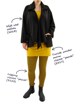 Boris wijd vest kraag 'dikkere viscose' Boris wijd vest kraag 'dikkere viscose'