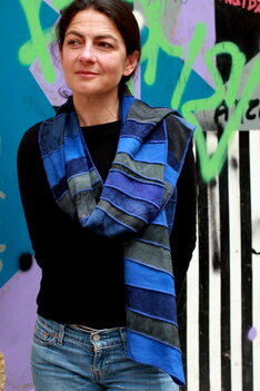 Grijs, blauw, lavendel, viscose sjaal - Liz Grijs, blauw, lavendel, viscose sjaal - Liz