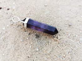 Hanger dubbelpunt Amethist Hanger dubbelpunt Amethist