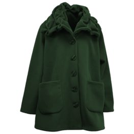 Boris korte wijde jas smockkraag