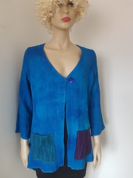 Linnen jasje blauw - Liz Linnen jasje blauw - Liz