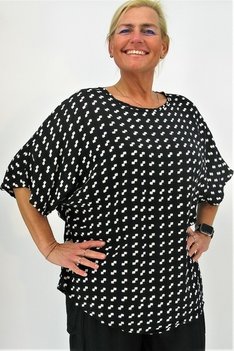 Shirt Joyce zwart wit drop Shirt Joyce zwart wit drop
