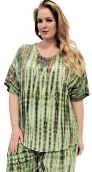 Shirt Joyce groen ikat Shirt Joyce groen ikat