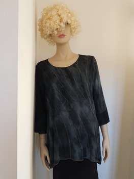Blouse grijs stiksels - Liz Blouse grijs stiksels - Liz