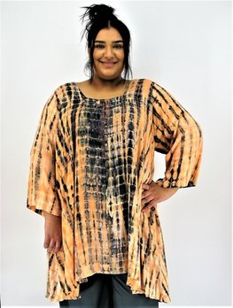 Tuniek Claire XL - Ikat abrikoos