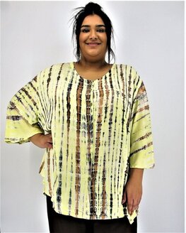 Blouse Emma ikat geel Blouse Emma ikat geel