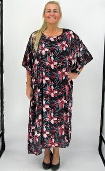 Kaftan rood bloem Kaftan rood bloem