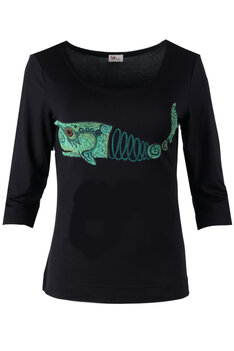 Art Shirt 3/4 mouw - vis