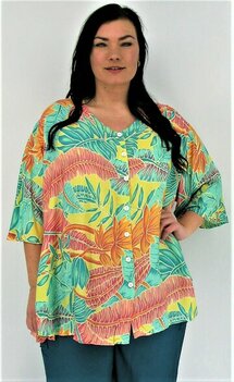 Blouse Emma groen roze Blouse Emma groen roze