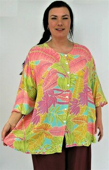 Blouse Emma roze groen Blouse Emma roze groen