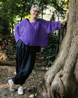 Billy trui Irma kabel paars