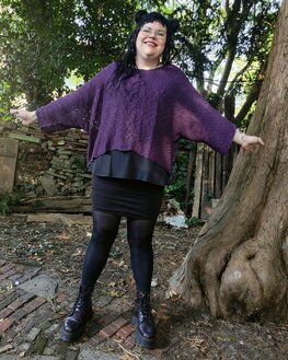 Billy trui Irma kabel donker paars