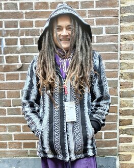 Vest katoen ikat zwart wit Vest katoen ikat zwart wit