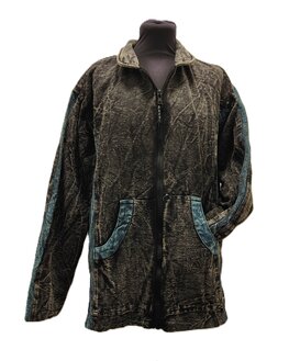 Vest katoen gevoerd - antraciet stonewash Vest katoen gevoerd - antraciet stonewash