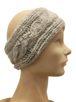 Wollen hoofdband 1 naturel