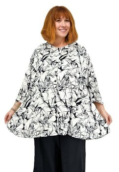 Blouse Emma wit zwart