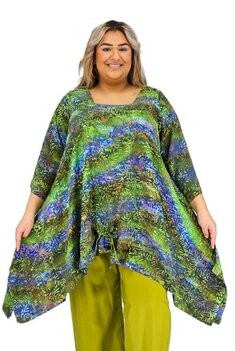 Tuniek Birgit String - groen blauw