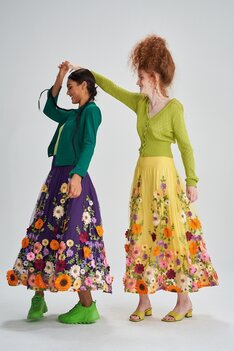 Rok lochy bloem geel