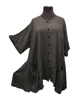 Blouse b148 batik grijs stip