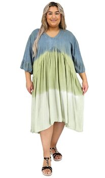 Jurk Mila - groen blauw