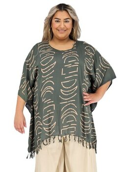 Sarong blouse batik - groen zand