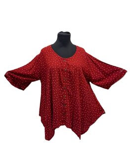 Blouse wizard batik rood stip