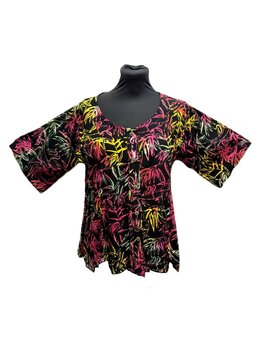 Blouse Jipsy batik fuchsia geel