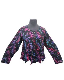 Blouse Jipsy batik blauw fuchsia