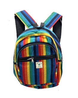 Rugzak hennep Nepal regenboog