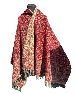 Yak wol sjaal - rood