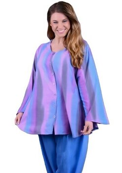 Blouse Costa roze blauw